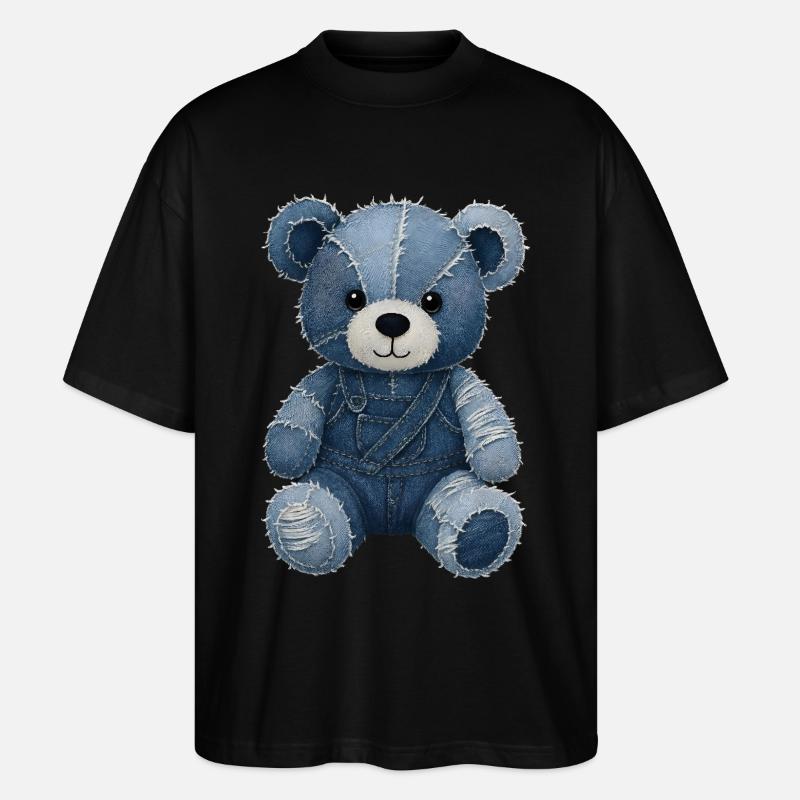 Jeans Teddy - Stanley/Stella Oversized Unisex Bio T-Shirt Blaster 2.0 - Schwarz