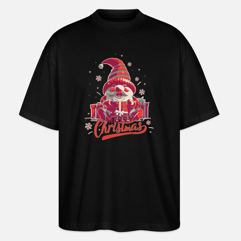 Noël Noël elfe Gnome - T-shirt bio Blaster 2.0 coupe oversize Stanley/Stella Unisexe - noir