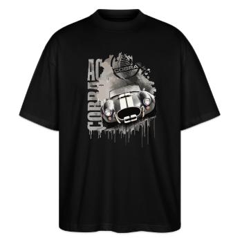 AC Cobra - Stanley/Stella Oversized Unisex Organic T-shirt Blaster 2.0 - black - Front - Alina (178cm) & Michal (187cm)
