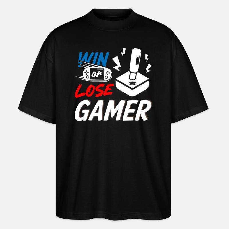 Gagner ou perdre Gamer - T-shirt bio Blaster 2.0 coupe oversize Stanley/Stella Unisexe - noir