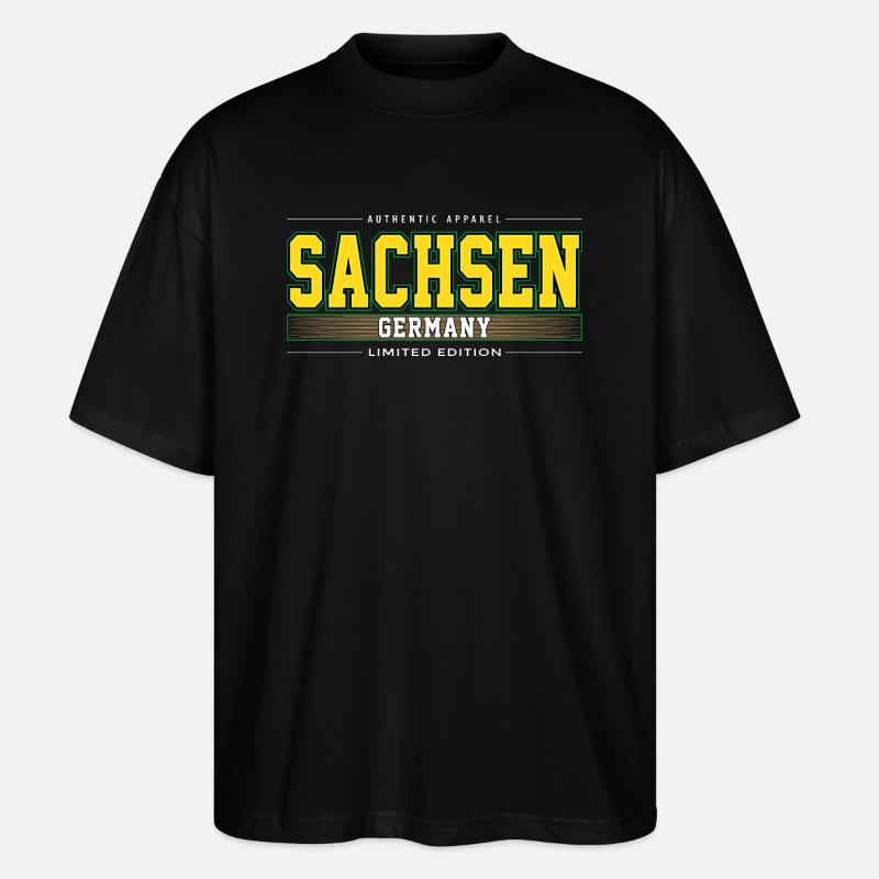 Sachsen - Stanley/Stella Oversized Unisex Bio T-Shirt Blaster 2.0 - Schwarz