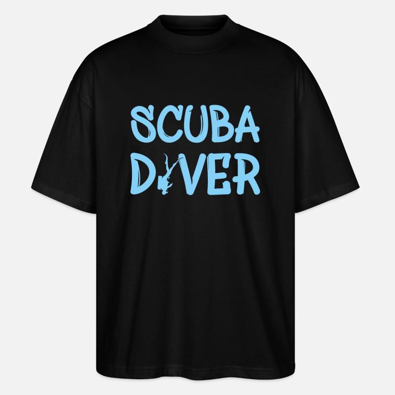 Scuba Diver - Stanley/Stella Oversized Unisex Bio T-Shirt Blaster 2.0 - Schwarz