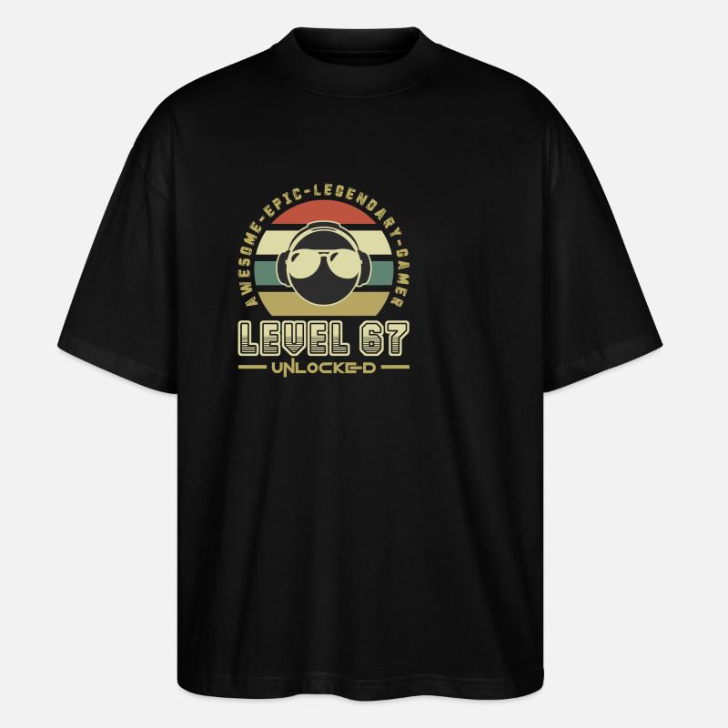 67 - Stanley/Stella Oversized Unisex Bio T-Shirt Blaster 2.0 - Schwarz