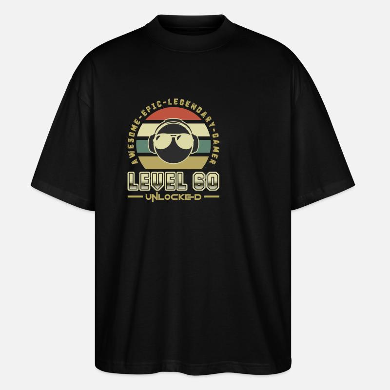 60 - Stanley/Stella Oversized Unisex Bio T-Shirt Blaster 2.0 - Schwarz