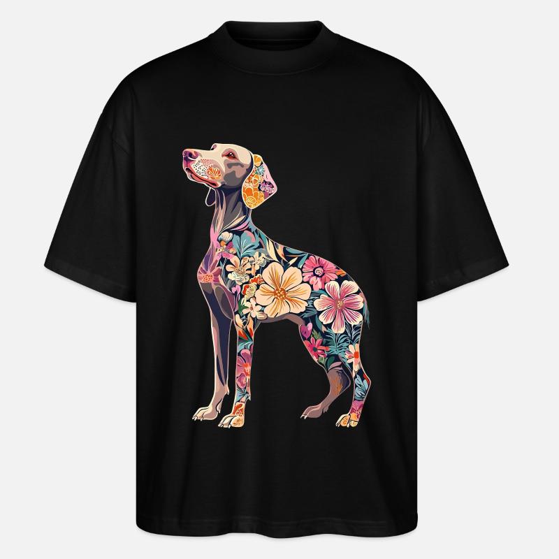 Weimaraner - Stanley/Stella Oversized Unisex Bio T-Shirt Blaster 2.0 - Schwarz