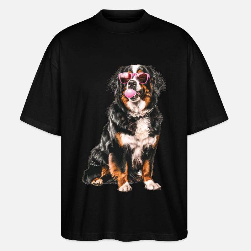 Berner Sennenhund - Stanley/Stella Oversized Unisex Bio T-Shirt Blaster 2.0 - Schwarz