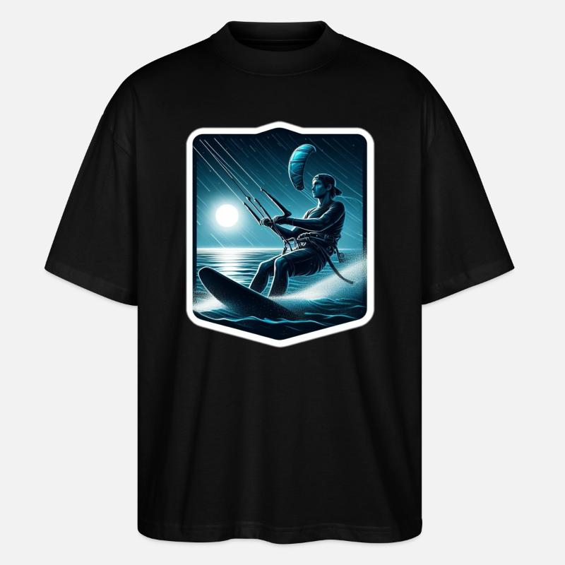 Kitesurfen - Stanley/Stella Oversized Unisex Bio T-Shirt Blaster 2.0 - Schwarz