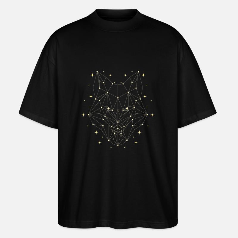 Polygon Wolf - Stanley/Stella Oversized Unisex Bio T-Shirt Blaster 2.0 - Schwarz