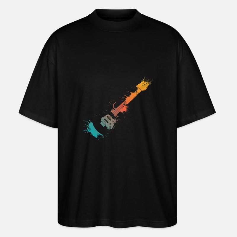 E-Gitarre Splash - Stanley/Stella Oversized Unisex Bio T-Shirt Blaster 2.0 - Schwarz