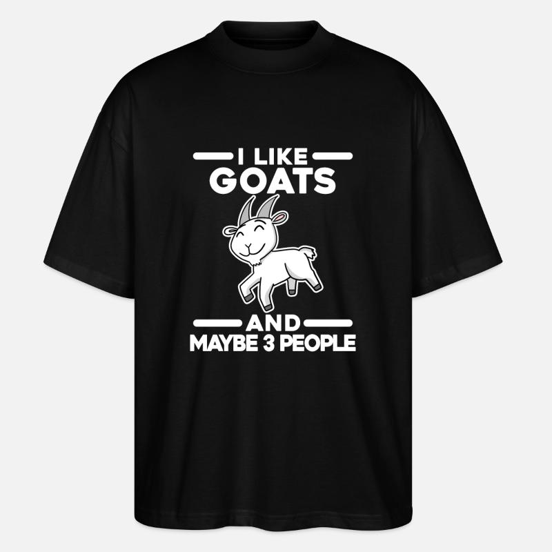 Ziege Ziegenbock Bock - Stanley/Stella Oversized Unisex Bio T-Shirt Blaster 2.0 - Schwarz