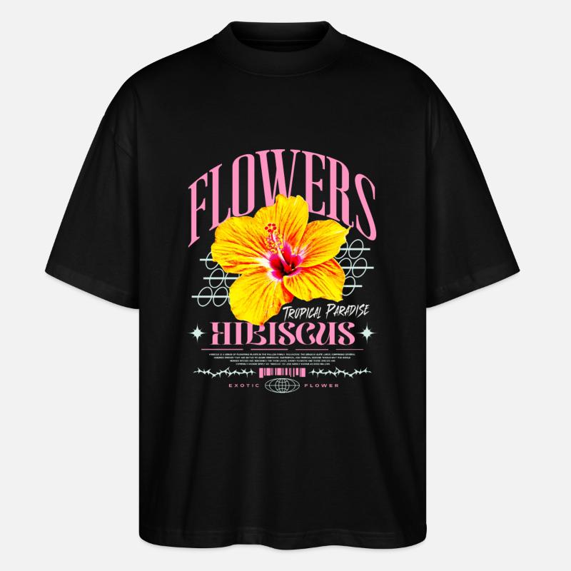 Fleur d’hibiscus Fleur d’hibiscus - T-shirt bio Blaster 2.0 coupe oversize Stanley/Stella Unisexe - noir