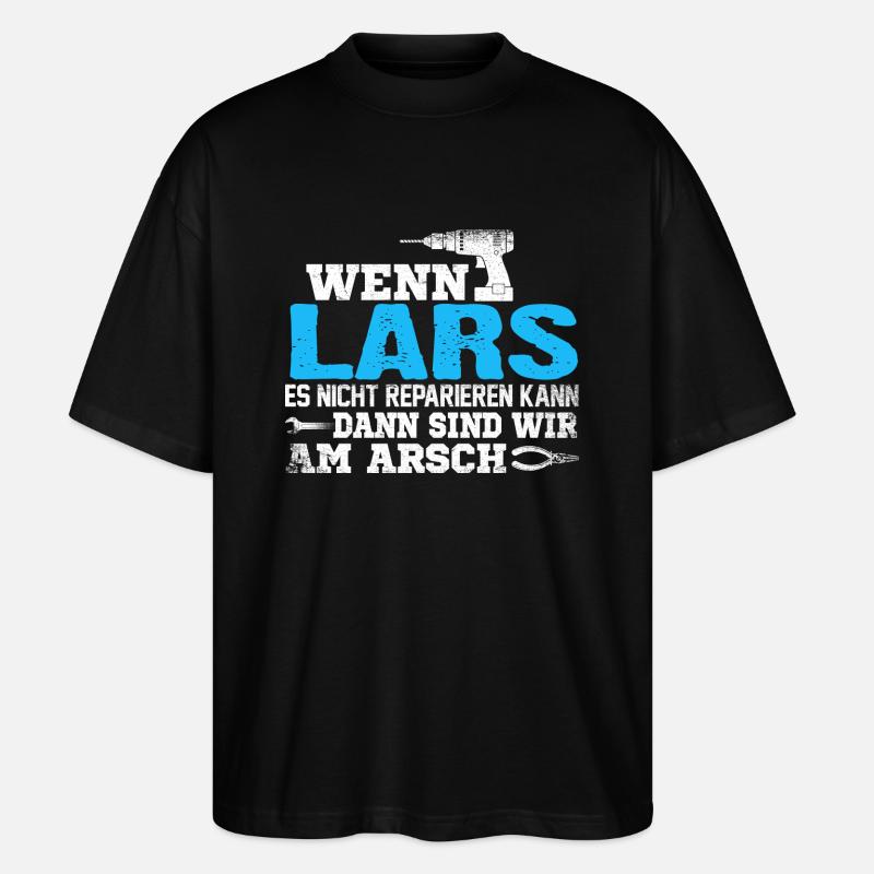 LARS - kann es reparieren - Stanley/Stella Oversized Unisex Bio T-Shirt Blaster 2.0 - Schwarz