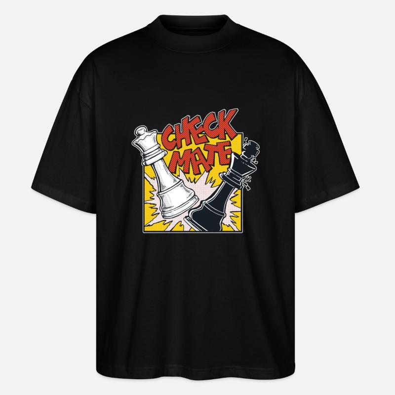 CHECKMATE (Schachmatt) - T-shirt bio Blaster 2.0 coupe oversize Stanley/Stella Unisexe - noir
