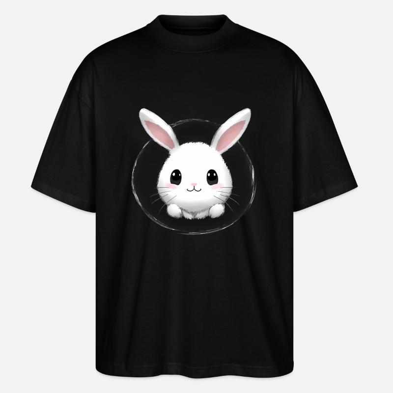 Little Bunny Bunny Rabbit - Stanley/Stella Oversized Unisex Organic T-shirt Blaster 2.0 - black
