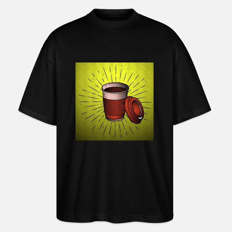 Kaffee - Stanley/Stella Oversized Unisex Bio T-Shirt Blaster 2.0 - Schwarz