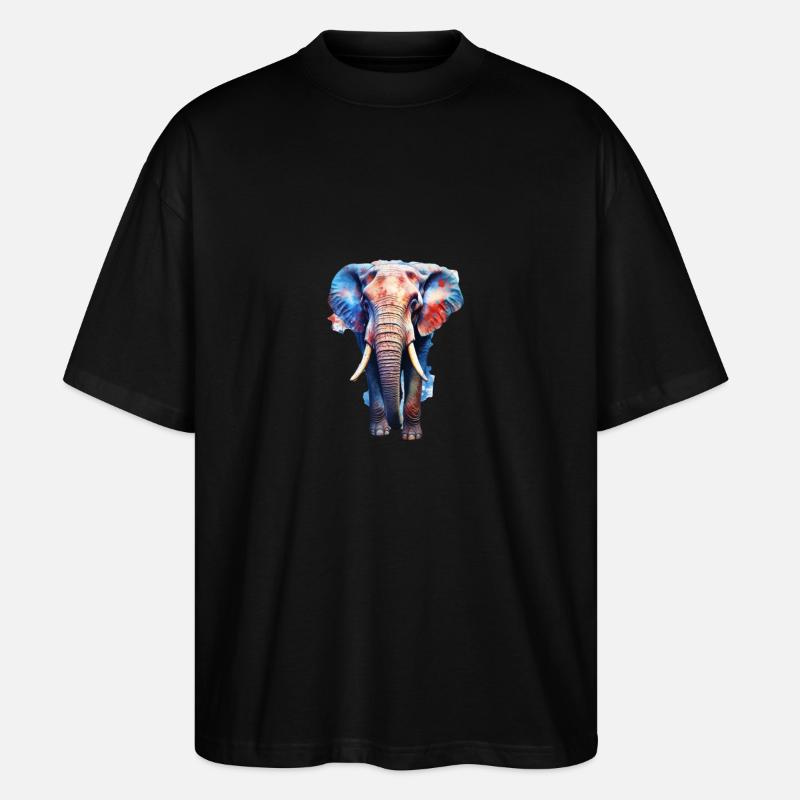 Elephant - Stanley/Stella Oversized Unisex Organic T-shirt Blaster 2.0 - black