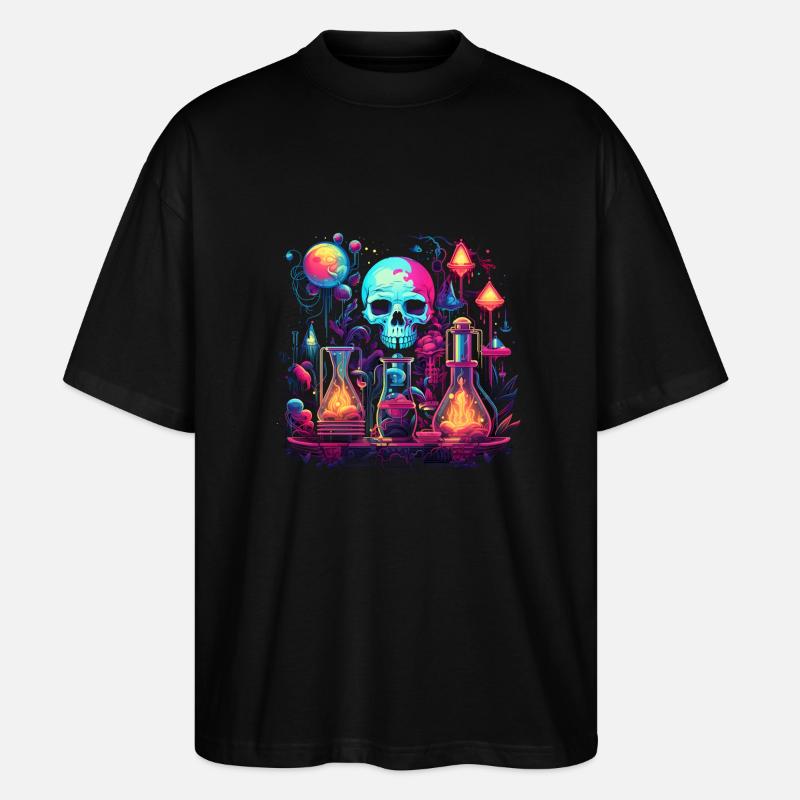 Wissenschaft, Labor Illustration - Stanley/Stella Oversized Unisex Bio T-Shirt Blaster 2.0 - Schwarz