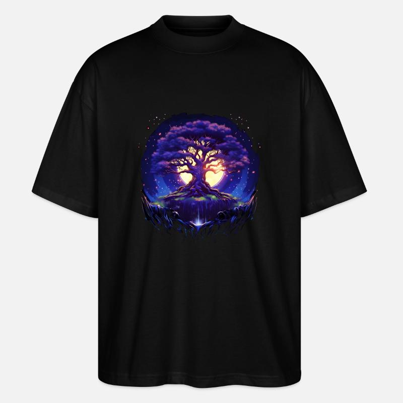 Baum Des Lebens - Stanley/Stella Oversized Unisex Bio T-Shirt Blaster 2.0 - Schwarz