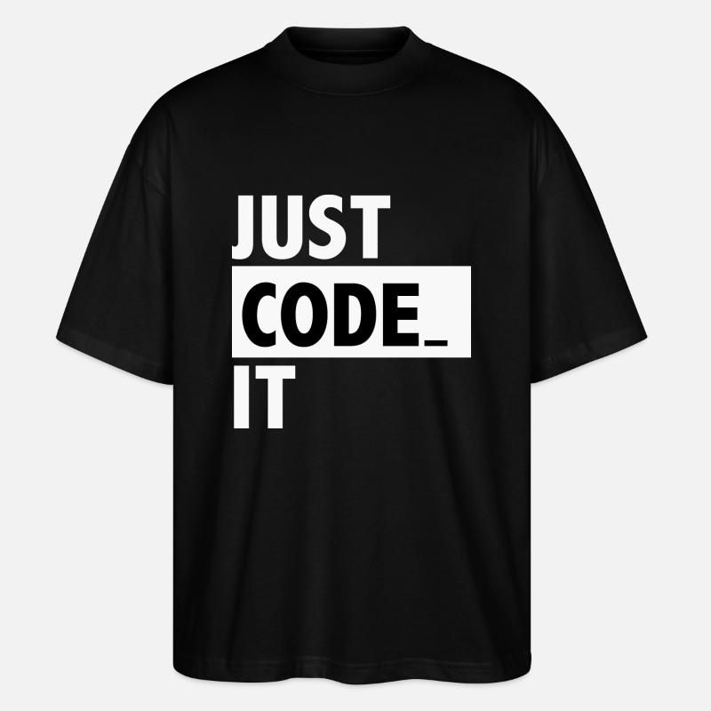 just code it - T-shirt bio Blaster 2.0 coupe oversize Stanley/Stella Unisexe - noir