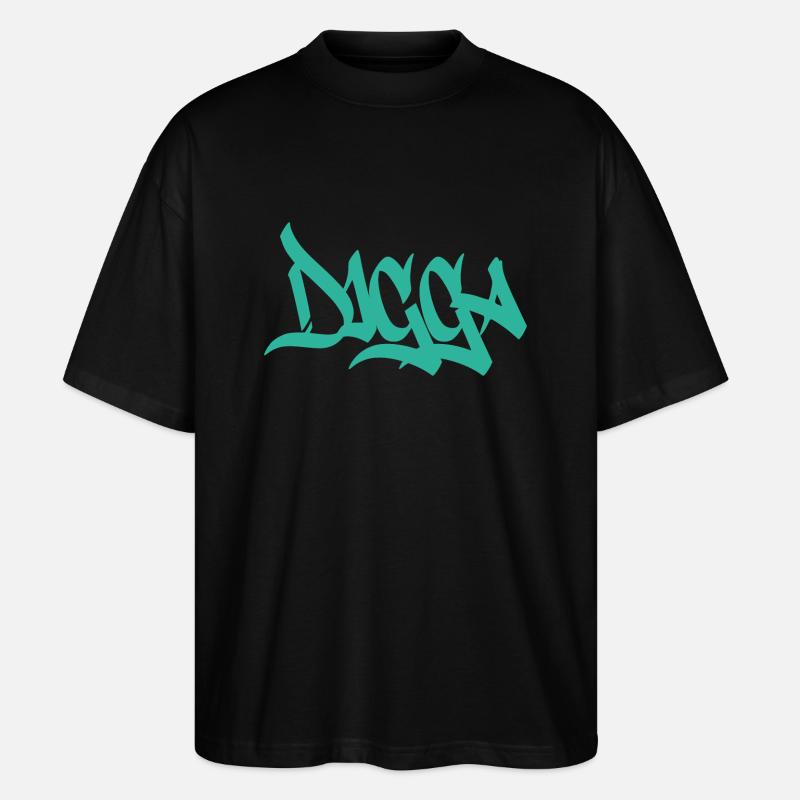 Digga - Stanley/Stella Oversized Unisex Bio T-Shirt Blaster 2.0 - Schwarz