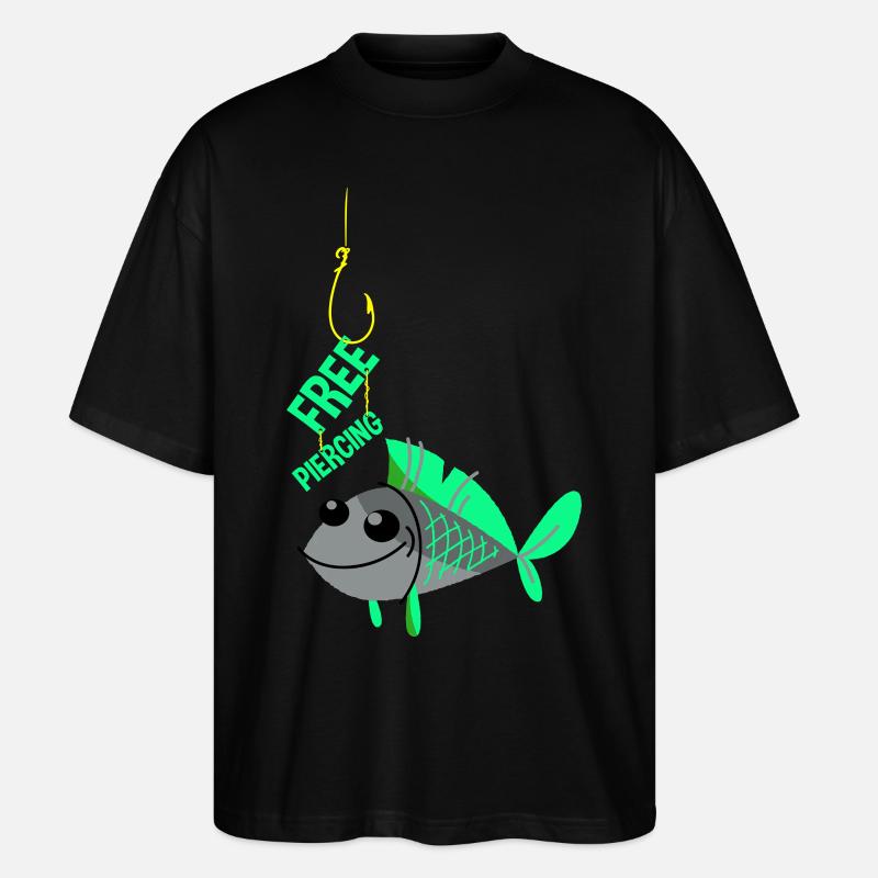 Free Piercing - Stanley/Stella Oversized Unisex Bio T-Shirt Blaster 2.0 - Schwarz