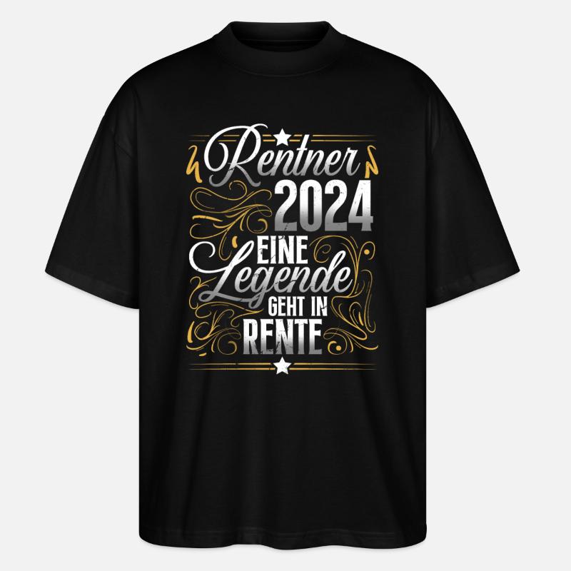 Rentner 2024 Rente - Stanley/Stella Oversized Unisex Bio T-Shirt Blaster 2.0 - Schwarz