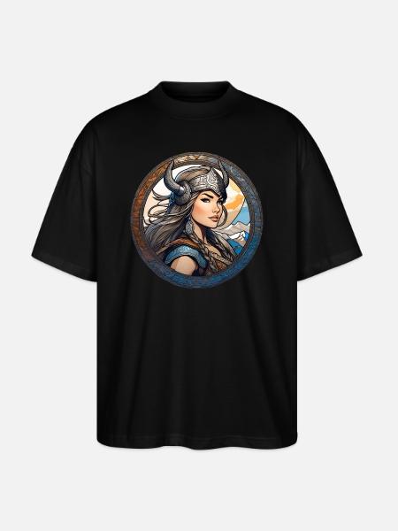 Proud Viking Germanin Shieldmaiden - Stanley/Stella Oversized Unisex Organic T-shirt Blaster 2.0 - black
