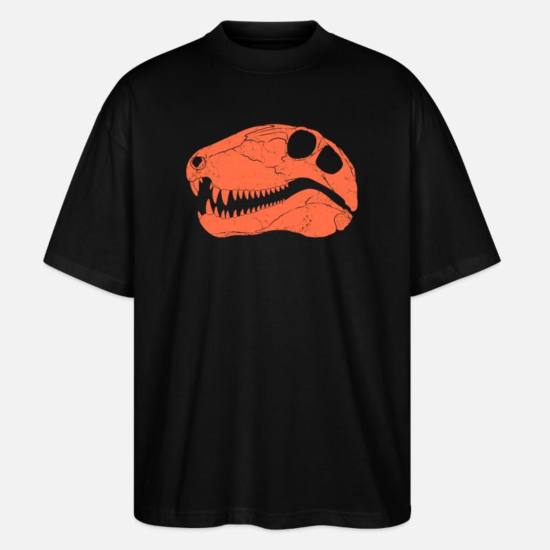 Dimetrodon Fossilschädel - Stanley/Stella Oversized Unisex Bio T-Shirt Blaster 2.0 - Schwarz