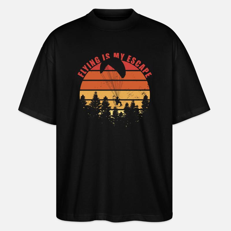 Voler est mon paramoteur d’évasion - T-shirt bio Blaster 2.0 coupe oversize Stanley/Stella Unisexe - noir