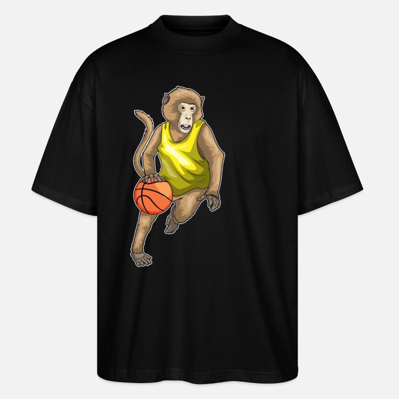 Singe Basketteur Basketteur - T-shirt bio Blaster 2.0 coupe oversize Stanley/Stella Unisexe - noir