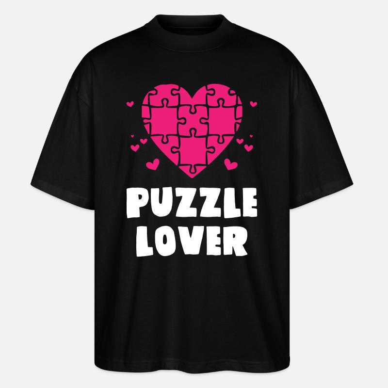 Puzzle Lover - Stanley/Stella Oversized Unisex Bio T-Shirt Blaster 2.0 - Schwarz