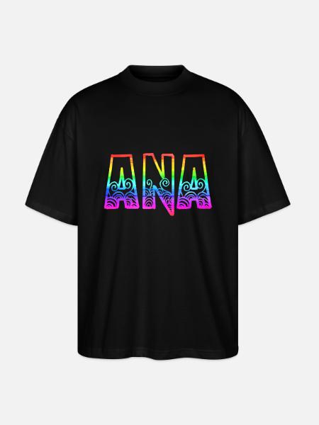 ana rs regenbogen - Stanley/Stella Oversized Unisex Bio T-Shirt Blaster 2.0 - Schwarz