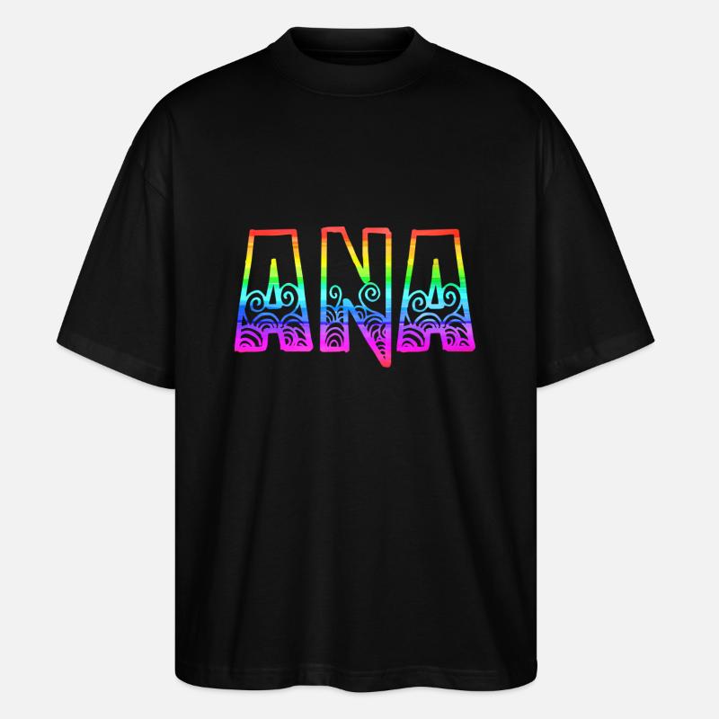 ana rs arc-en-ciel - T-shirt bio Blaster 2.0 coupe oversize Stanley/Stella Unisexe - noir