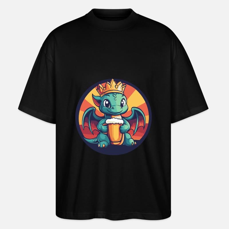 Drache Bier - Stanley/Stella Oversized Unisex Bio T-Shirt Blaster 2.0 - Schwarz