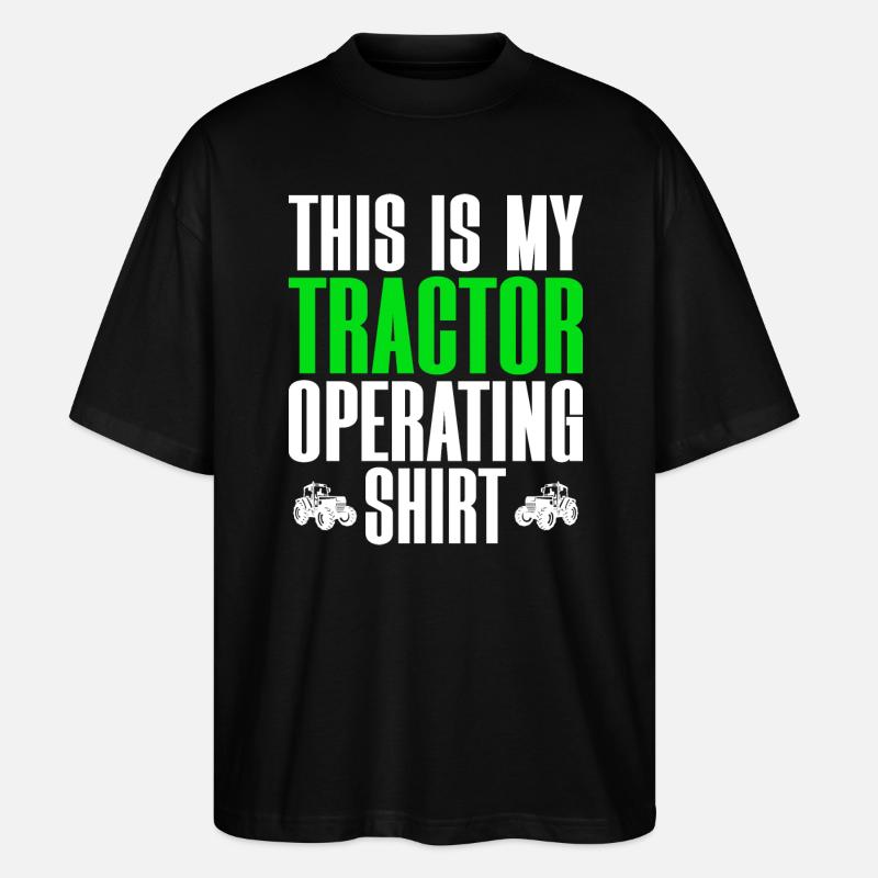 Farmer Tractor Driver Farmer - Stanley/Stella Oversized Unisex Organic T-shirt Blaster 2.0 - black