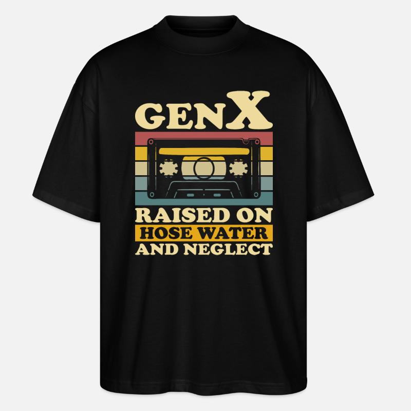 Humour Génération X - T-shirt bio Blaster 2.0 coupe oversize Stanley/Stella Unisexe - noir