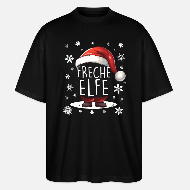 Freche Elfe Weihnachten - Stanley/Stella Oversized Unisex Bio T-Shirt Blaster 2.0 - Schwarz