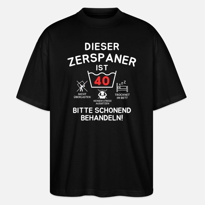 This chipper is 40. - Stanley/Stella Oversized Unisex Organic T-shirt Blaster 2.0 - black