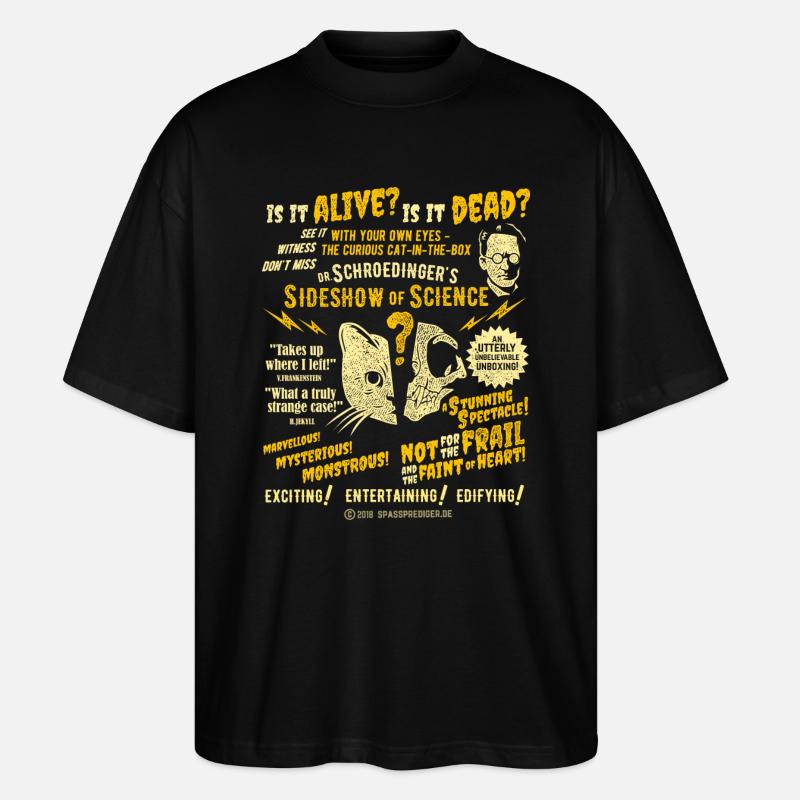 Le chat de Schrödinger Sideshow - T-shirt bio Blaster 2.0 coupe oversize Stanley/Stella Unisexe - noir