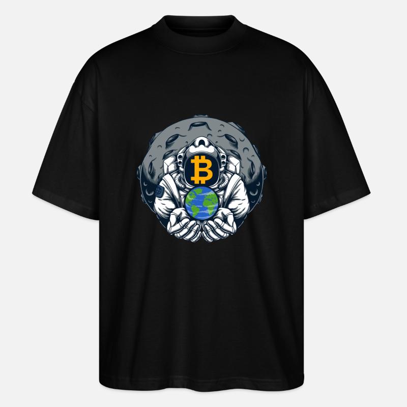 Bitcoin to the Moon - T-shirt bio Blaster 2.0 coupe oversize Stanley/Stella Unisexe - noir