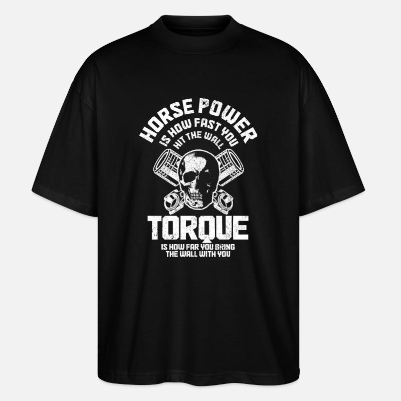 Motorrad Biker Lustiges Geschenk - Stanley/Stella Oversized Unisex Bio T-Shirt Blaster 2.0 - Schwarz