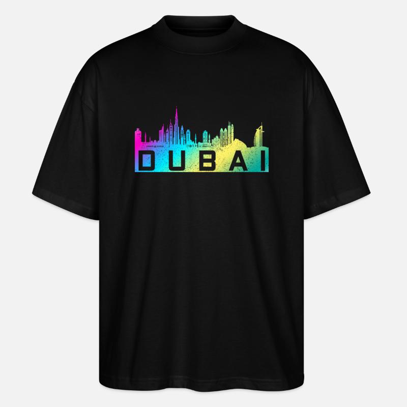 Dubai Skyline UAE Souvenir - Stanley/Stella Oversized Unisex Bio T-Shirt Blaster 2.0 - Schwarz