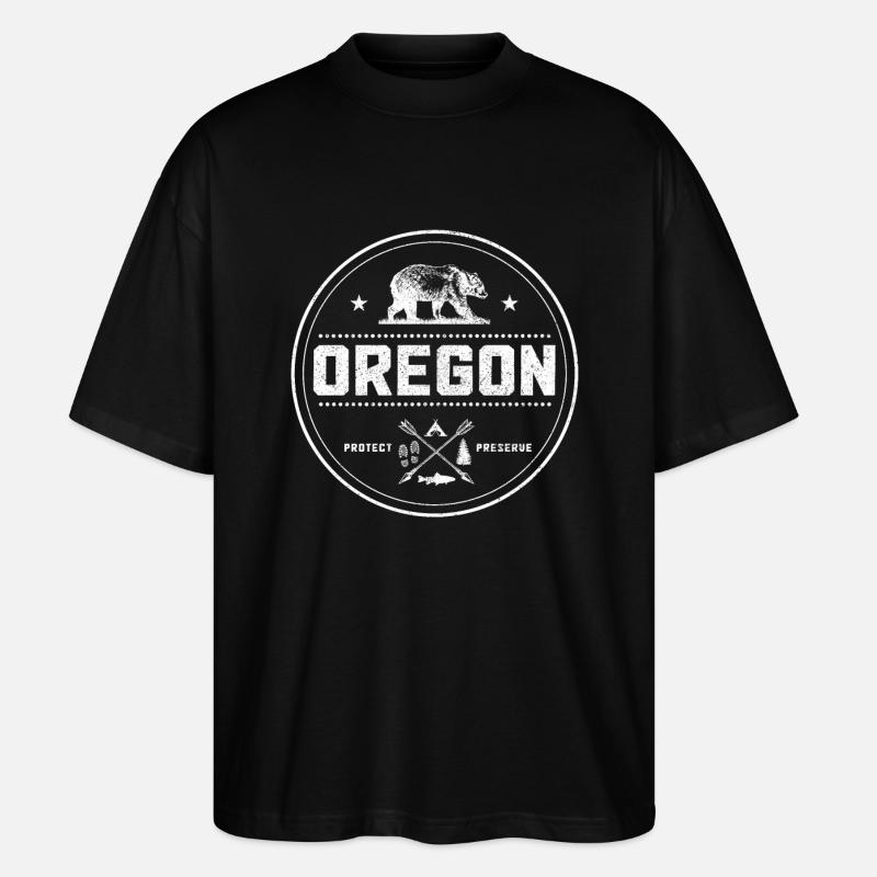 Oregon - Stanley/Stella Oversized Unisex Bio T-Shirt Blaster 2.0 - Schwarz