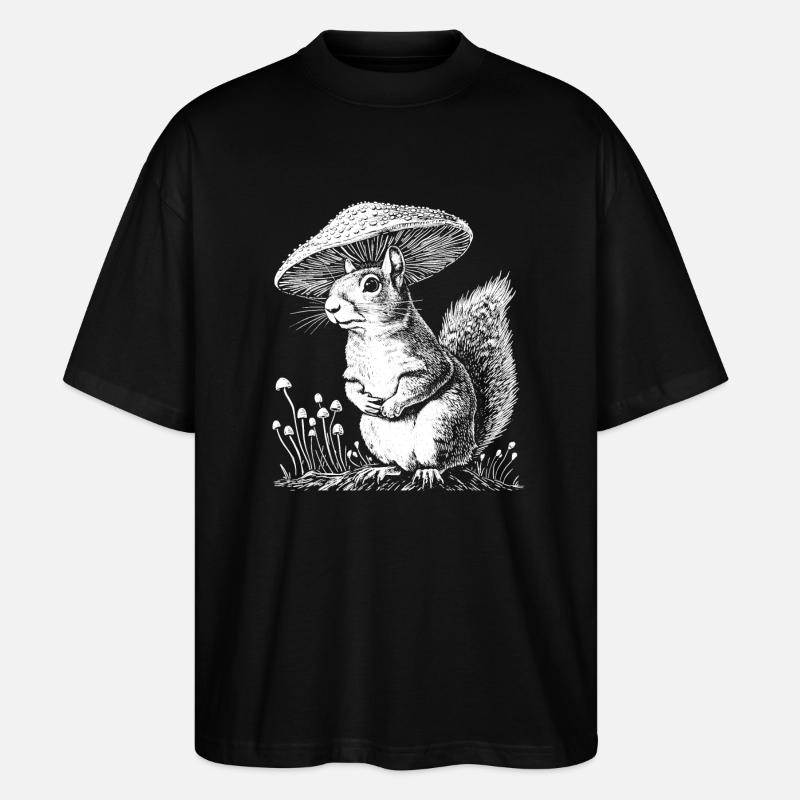 Eichhörnchen - Stanley/Stella Oversized Unisex Bio T-Shirt Blaster 2.0 - Schwarz