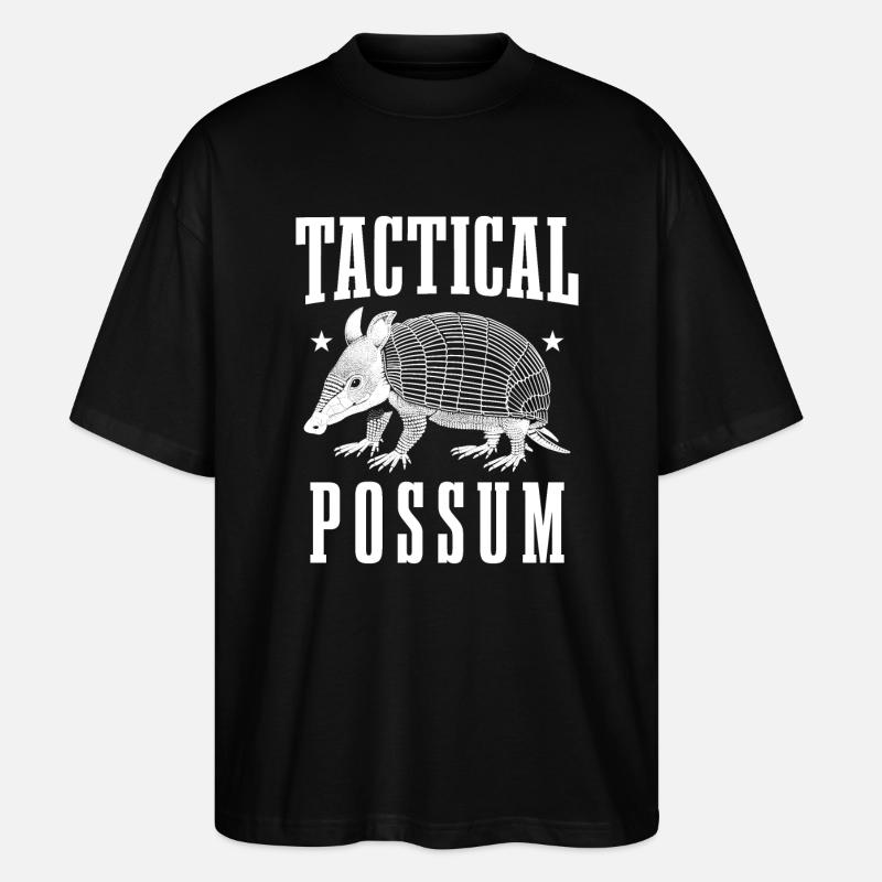 Gürteltier Tactical Possum - Stanley/Stella Oversized Unisex Bio T-Shirt Blaster 2.0 - Schwarz