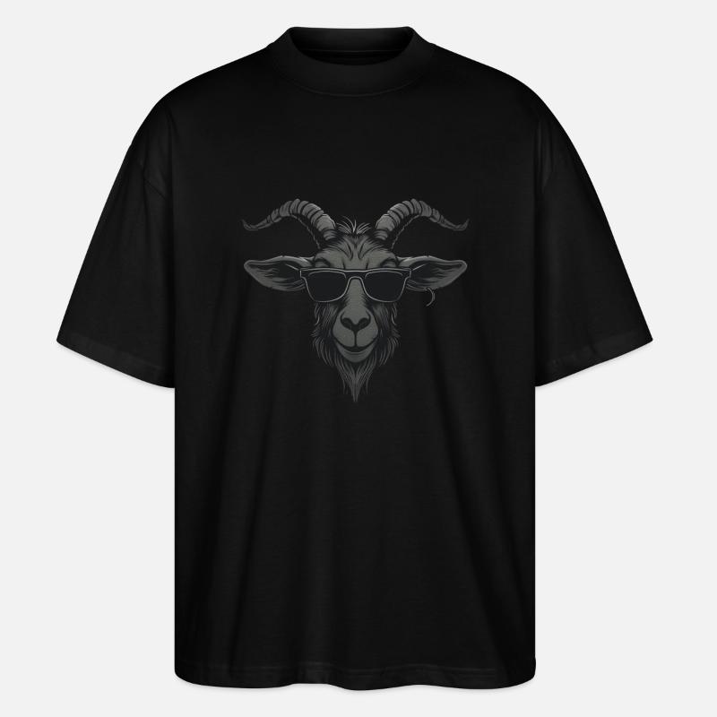 Ziege Sonnenbrille Geschenk - Stanley/Stella Oversized Unisex Bio T-Shirt Blaster 2.0 - Schwarz