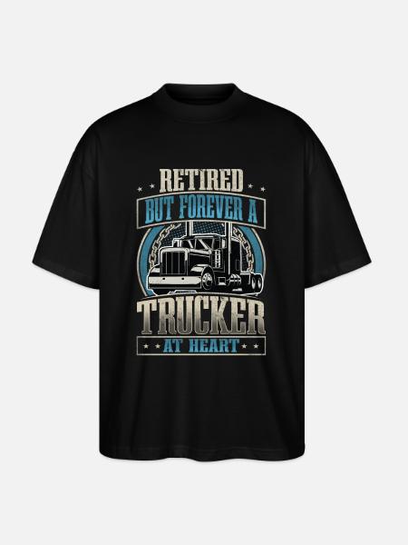LKW Fahrer - Stanley/Stella Oversized Unisex Bio T-Shirt Blaster 2.0 - Schwarz