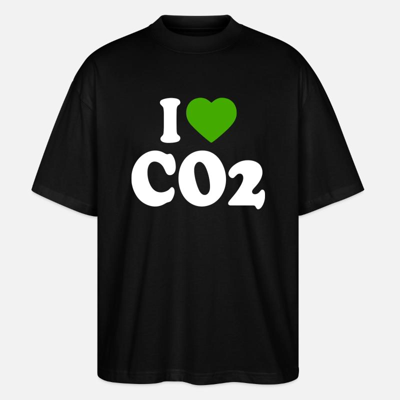 I love co2 - Stanley/Stella Oversized Unisex Bio T-Shirt Blaster 2.0 - Schwarz