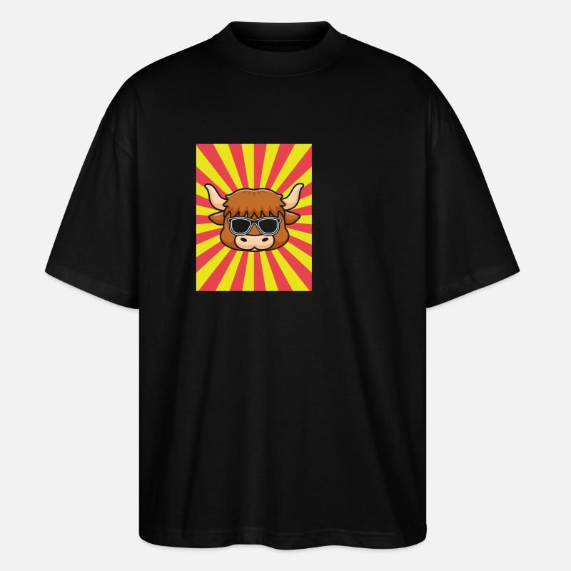 Bovins de buffle Bœufs - T-shirt bio Blaster 2.0 coupe oversize Stanley/Stella Unisexe - noir