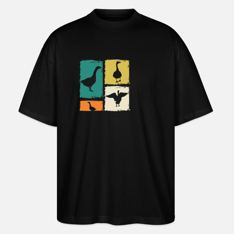 Gans - Stanley/Stella Oversized Unisex Bio T-Shirt Blaster 2.0 - Schwarz
